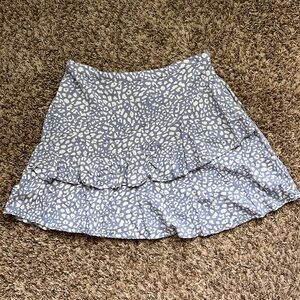 Soft blue leopard print Spring skirt